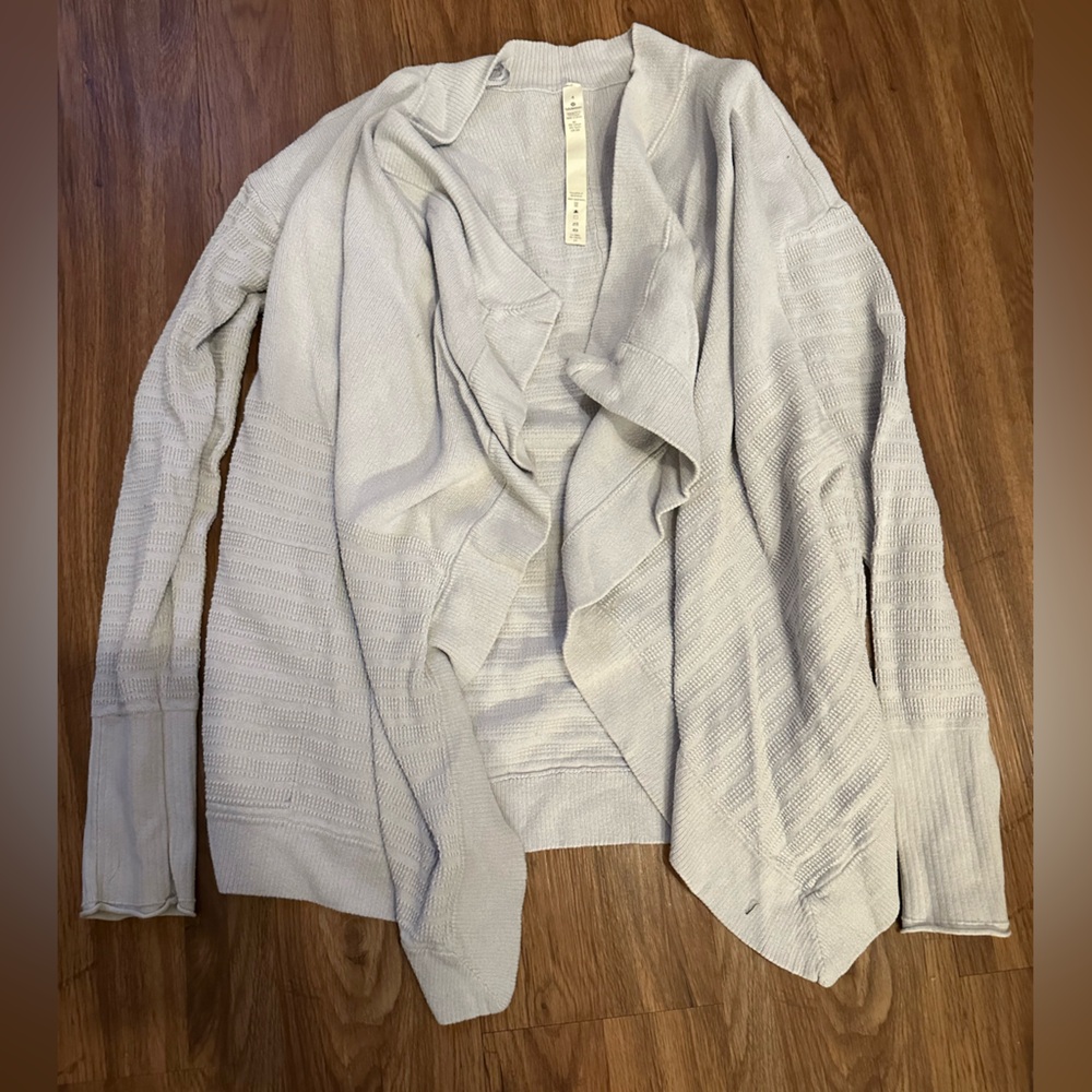 Lululemon Light Blue Open Cardigan